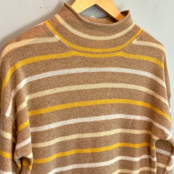 J. Crew Cashmere Rollneck Sweater in Stripe - size XS - Picture 2 of 6